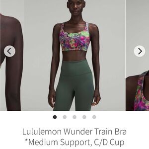 lululemon athletica Women's Vibrant Floral Sports Bra Size 2 (no cups)